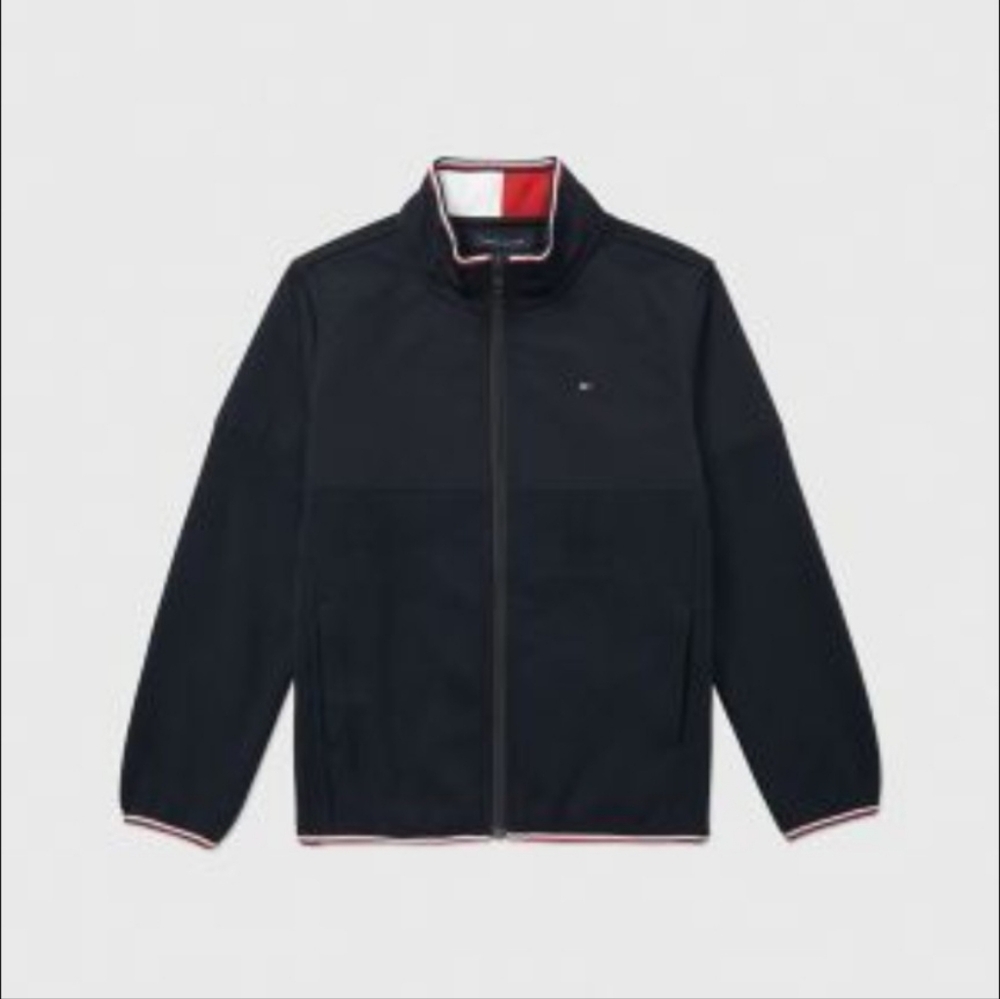 Tommy Hilfiger Kids' Mockneck Windbreaker Jacket Spring Nautical 6-7 Years